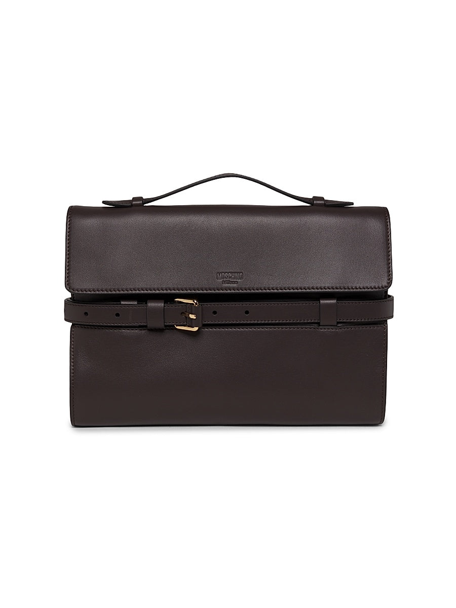 Tie Me Soft Leather Clutch