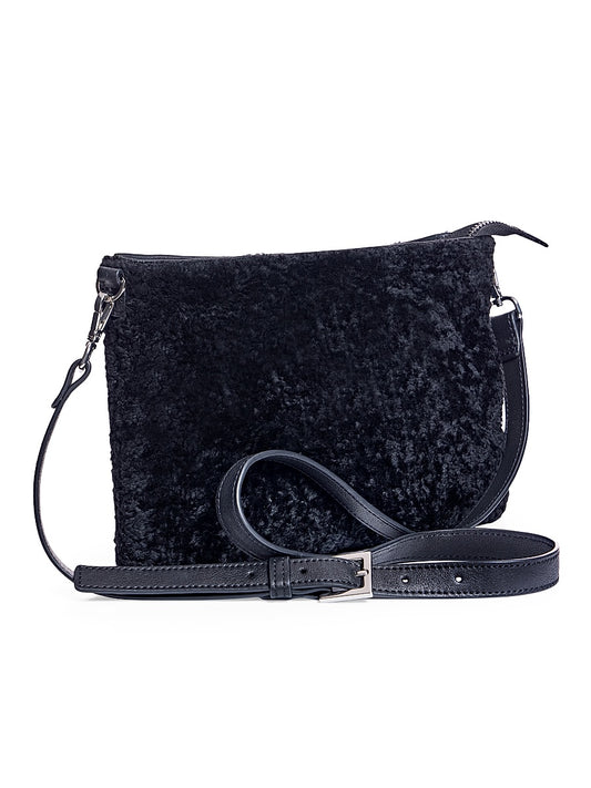 Curly Shearling Crossbody Bag