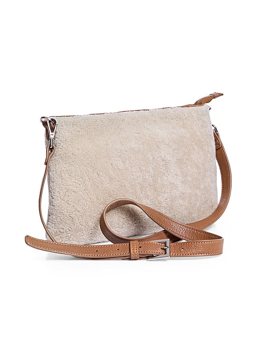 Curly Shearling Crossbody Bag