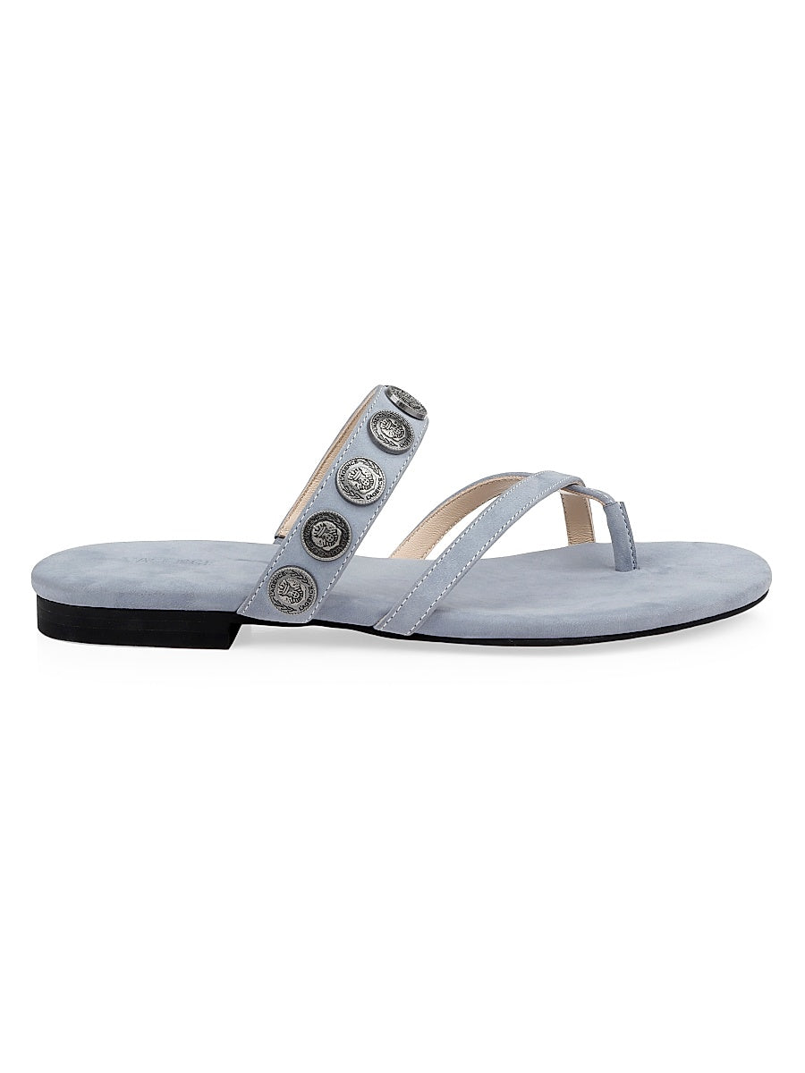 Hanna Leather Slip-On Sandals