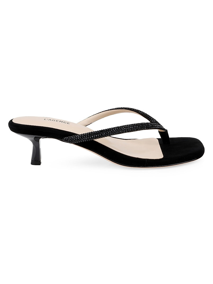 Hortense 45MM Suede Slip-On Sandals