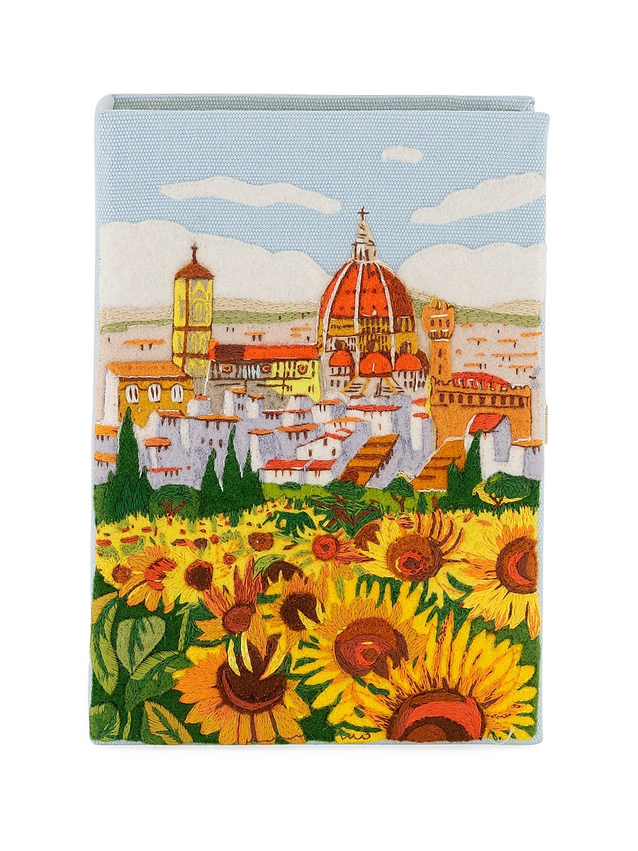 Voyages Firenze Embroidered Book Clutch
