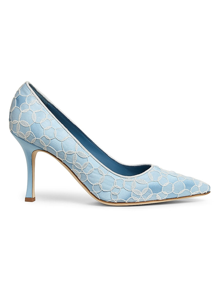 Neliraval Gala 90MM Embroidered Satin Pumps