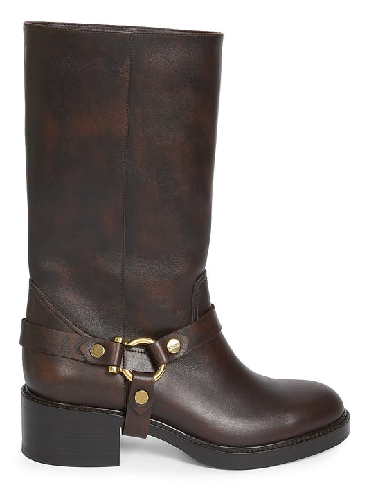 Dakota Leather Tall Shaft Boots