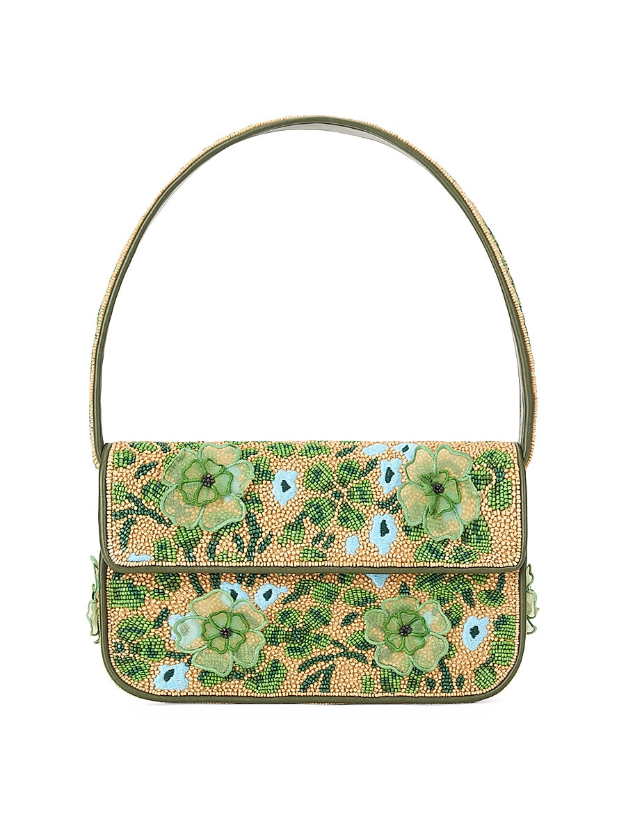 Tommy Floral Beaded Shoulder Bag