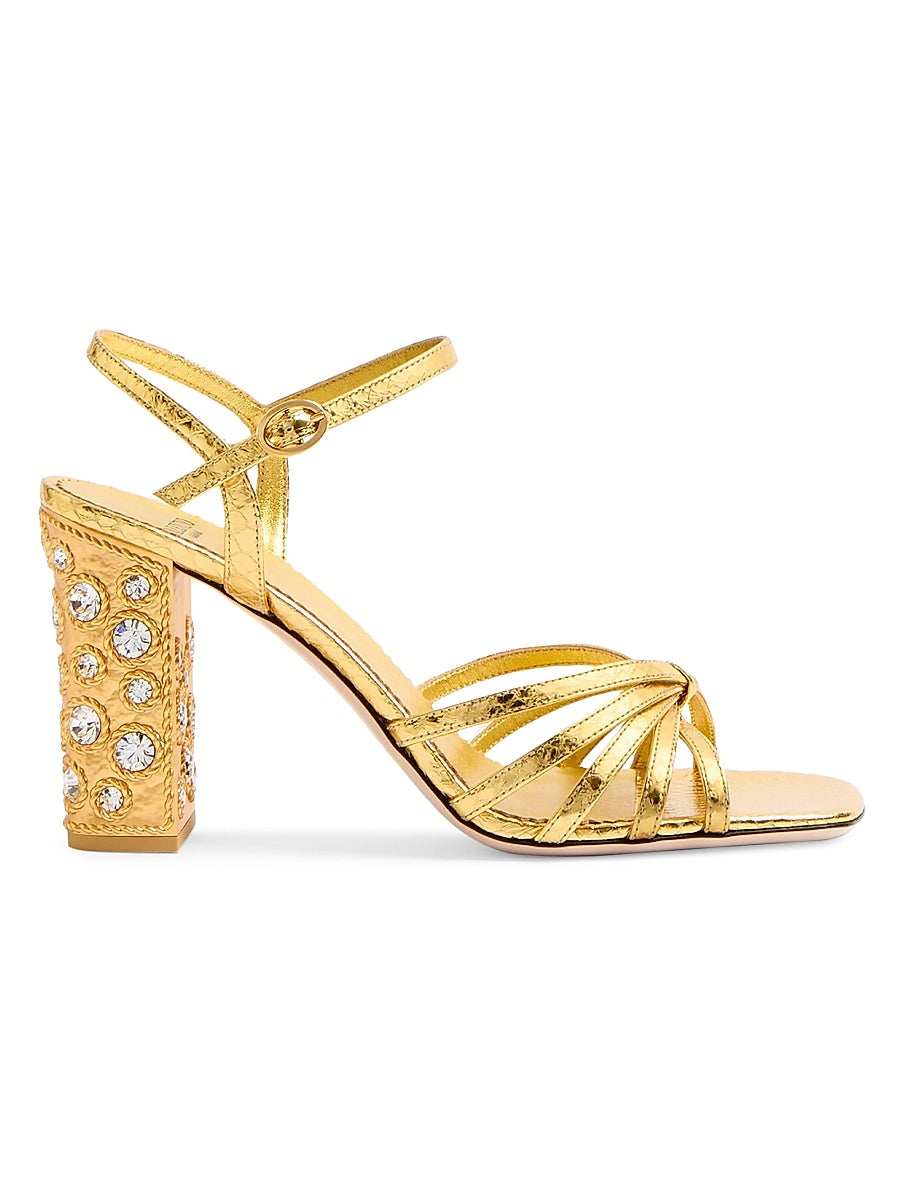 Preshoes Sandals in Laminated Ayers with Crystals 90MM