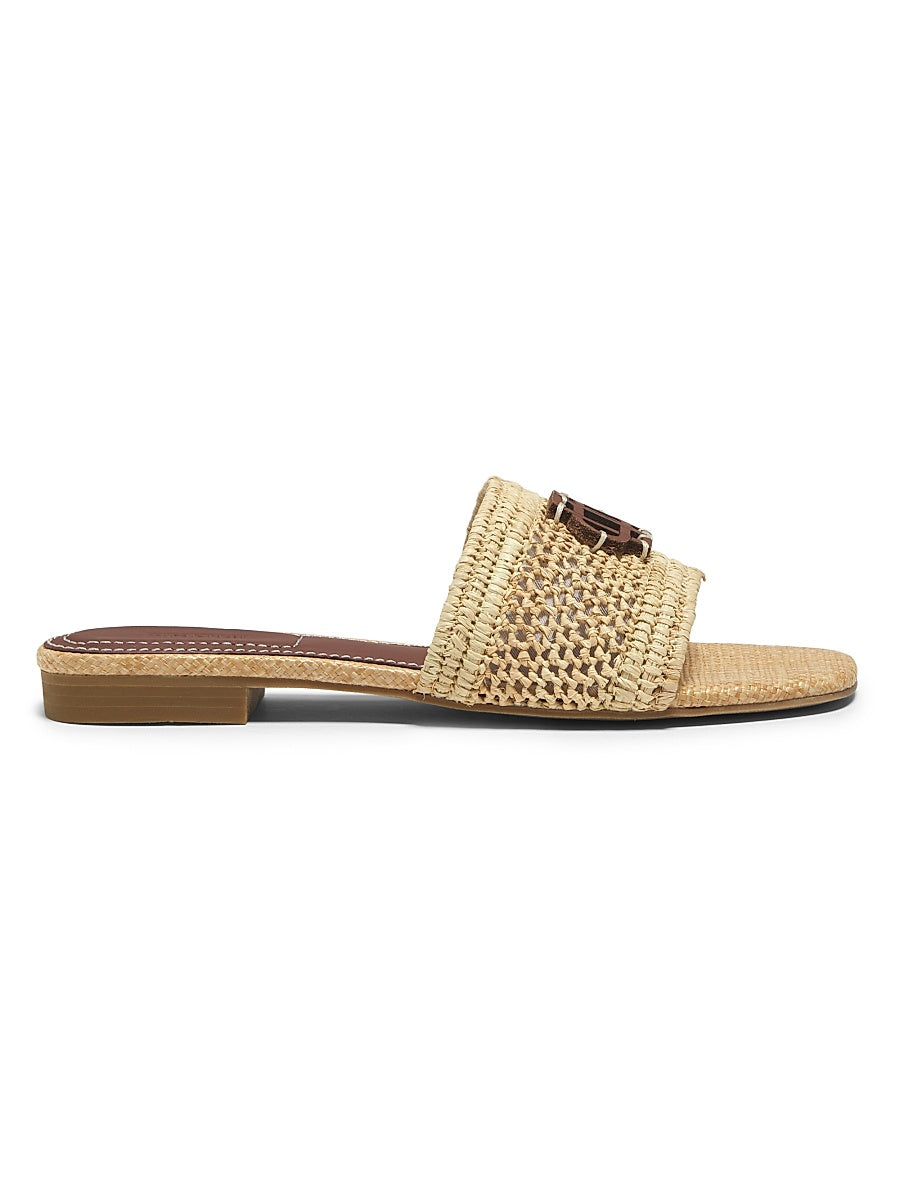 Delphi Raffia Flat Sandals