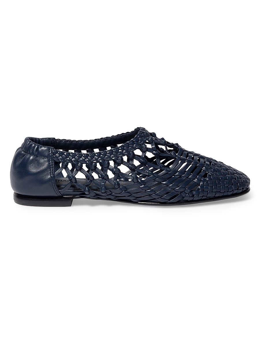 Eden Woven Leather Ballet Flats