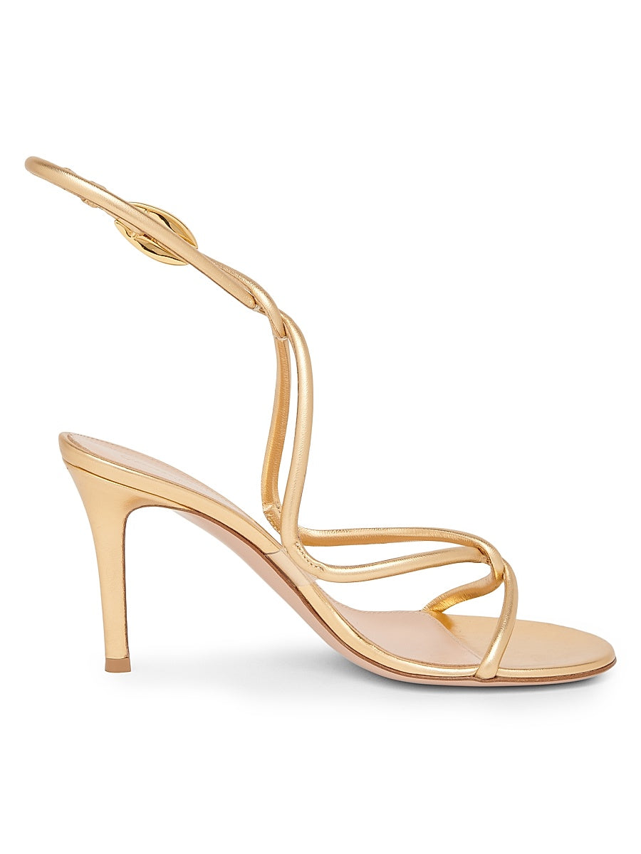 Mamba 85MM Metallic Leather Sandals