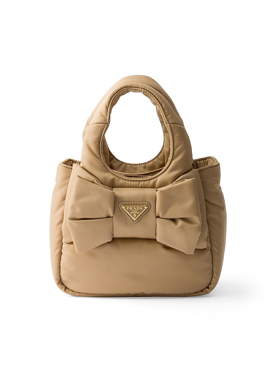 Padded Re-Nylon Mini-Bag with Bow