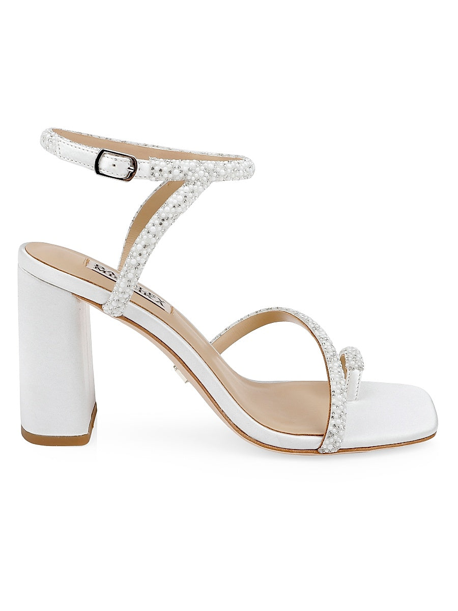 Dalilah 85MM Embellished Satin Sandals