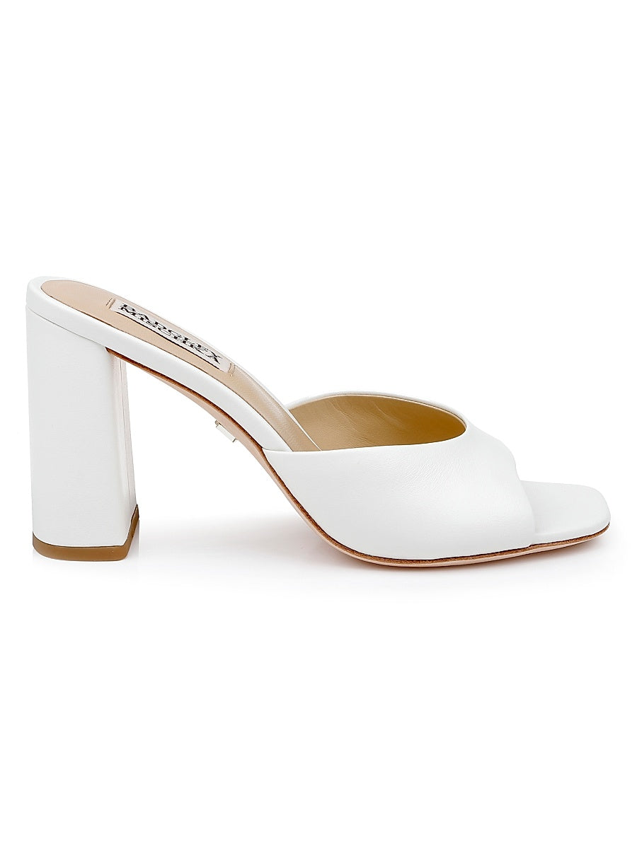 Cadence 85MM Leather Block-Heel Mules