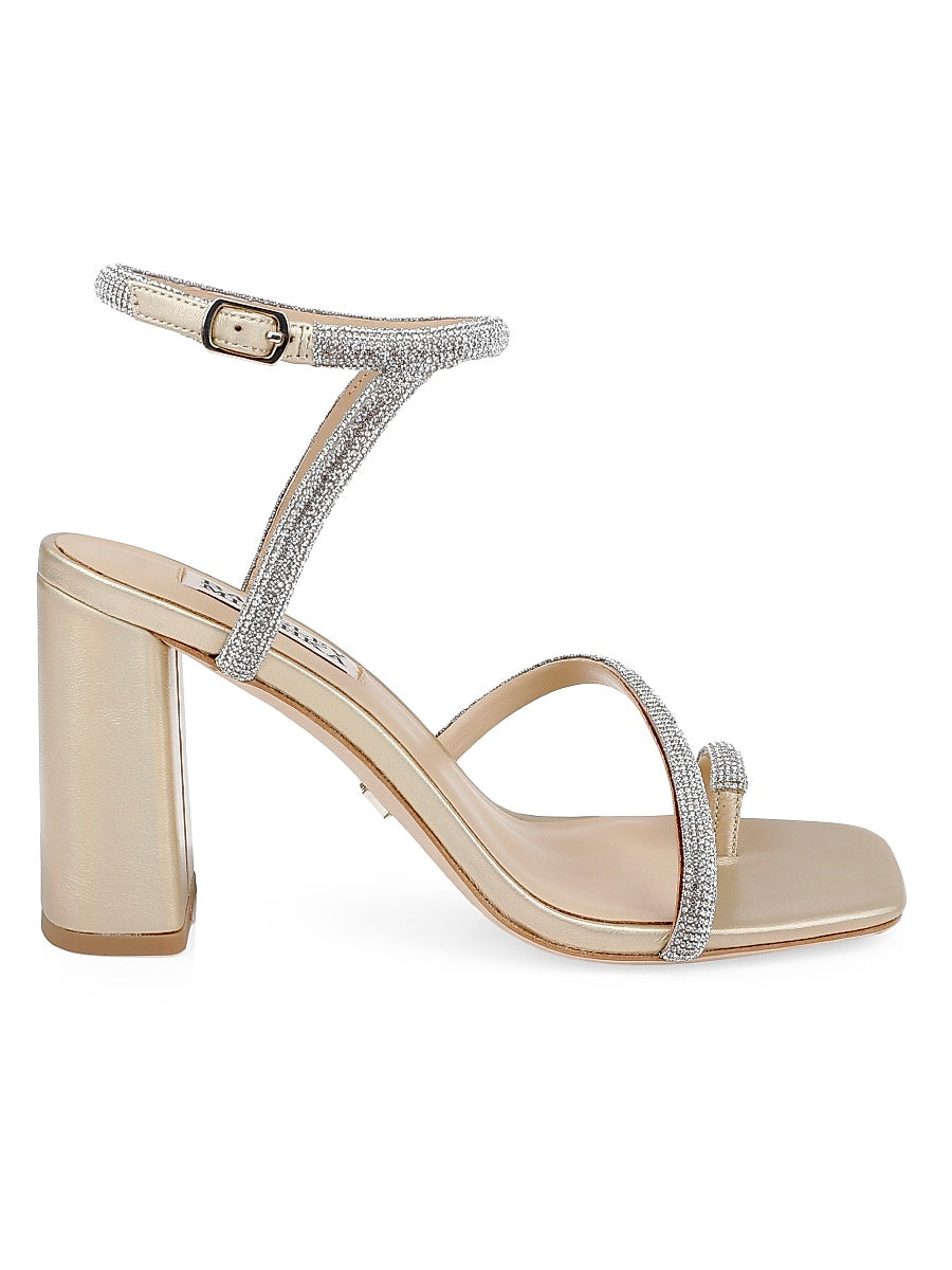 Dalilah Leather Block-Heel Sandals