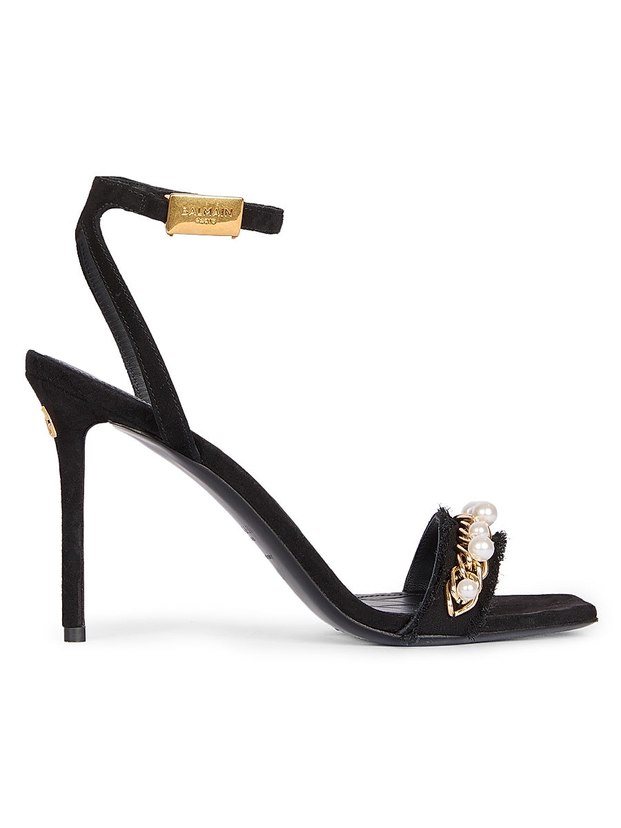 95MM Embellished Suede Sandals