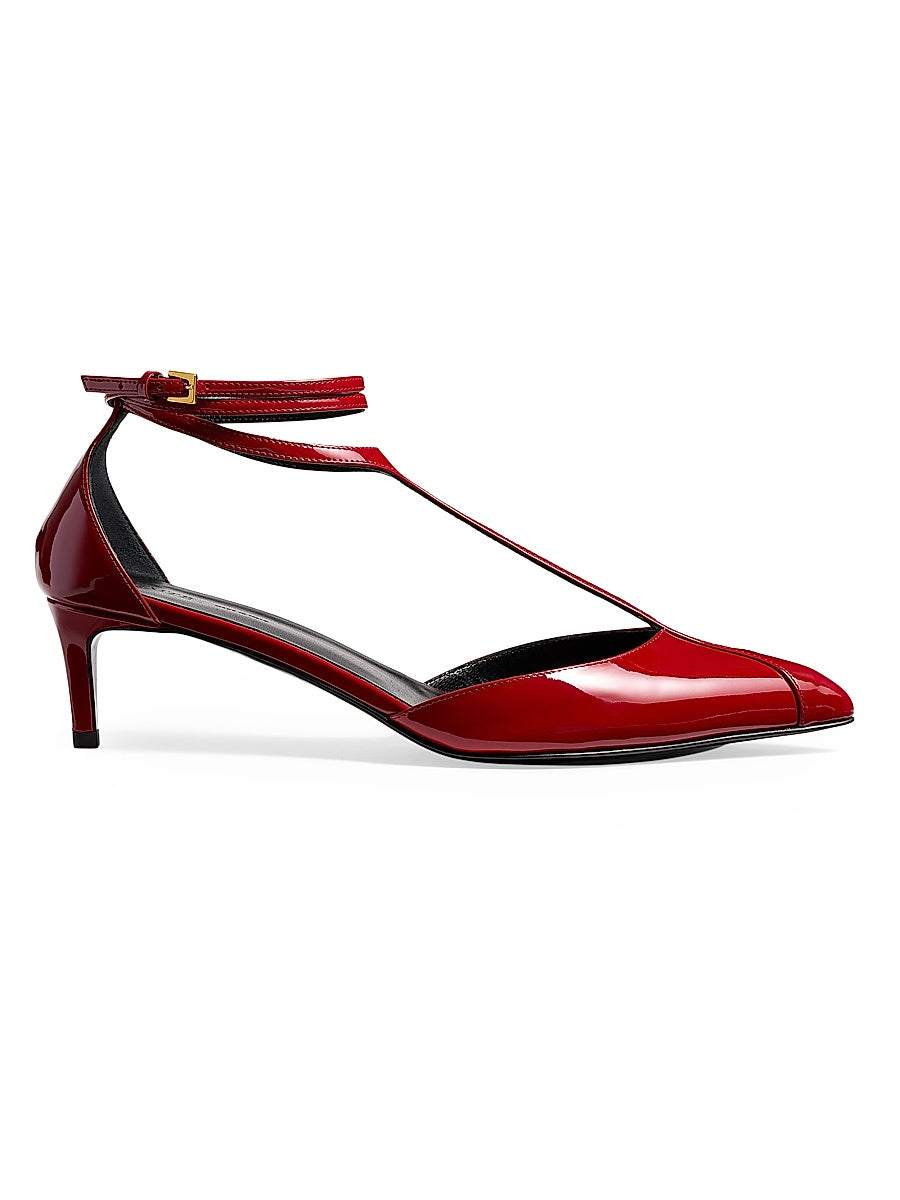 Mia 45MM Leather T-Strap Pumps