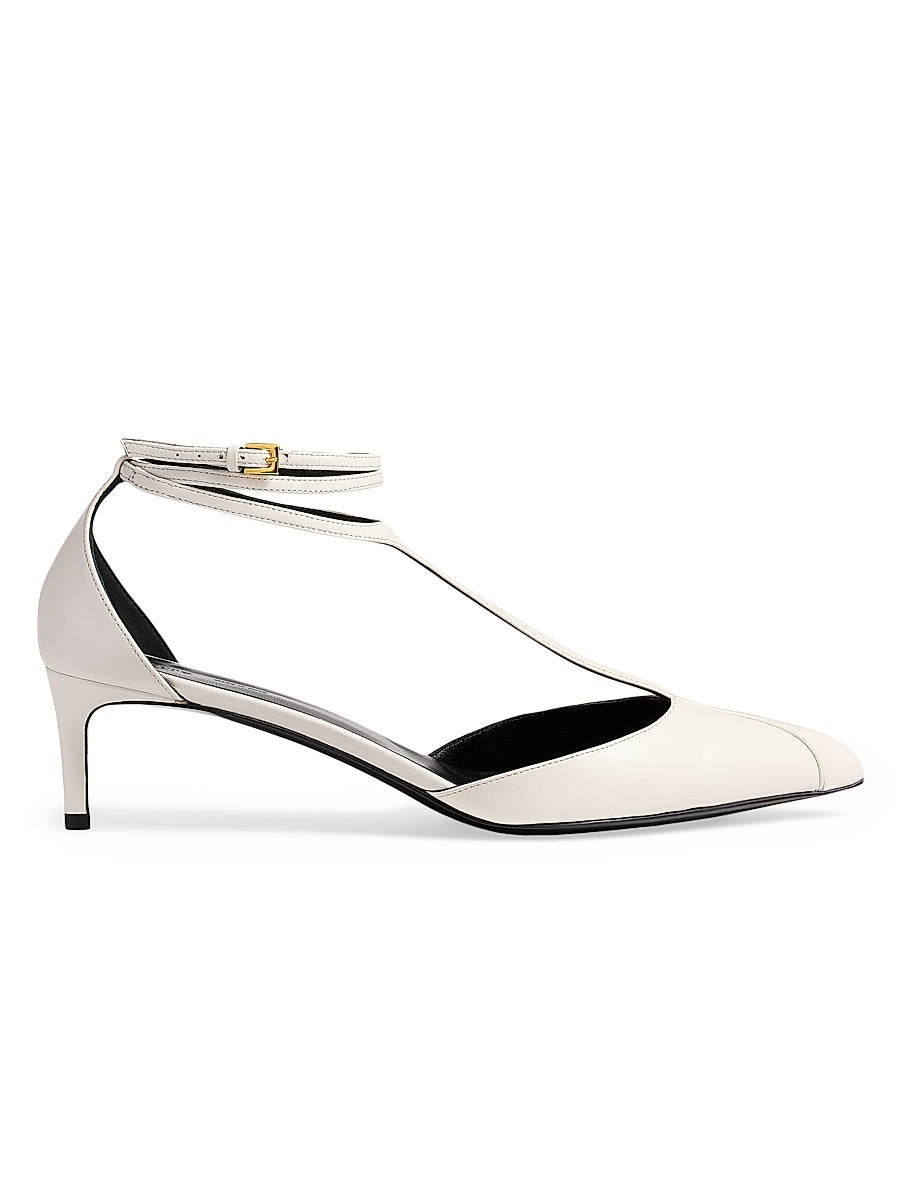 Mia 45MM Leather T-Strap Pumps