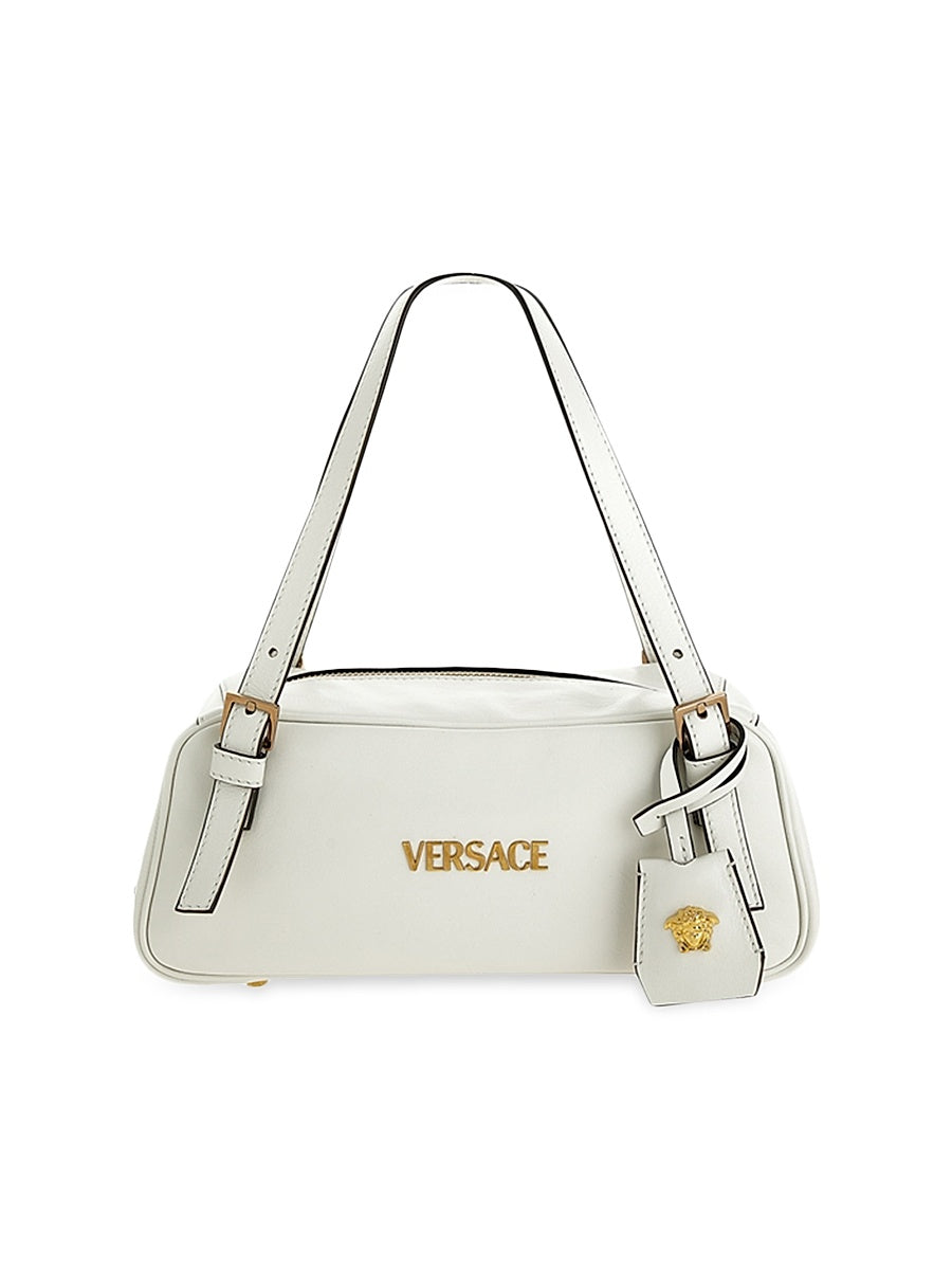 Tag Bowling Leather Shoulder Bag
