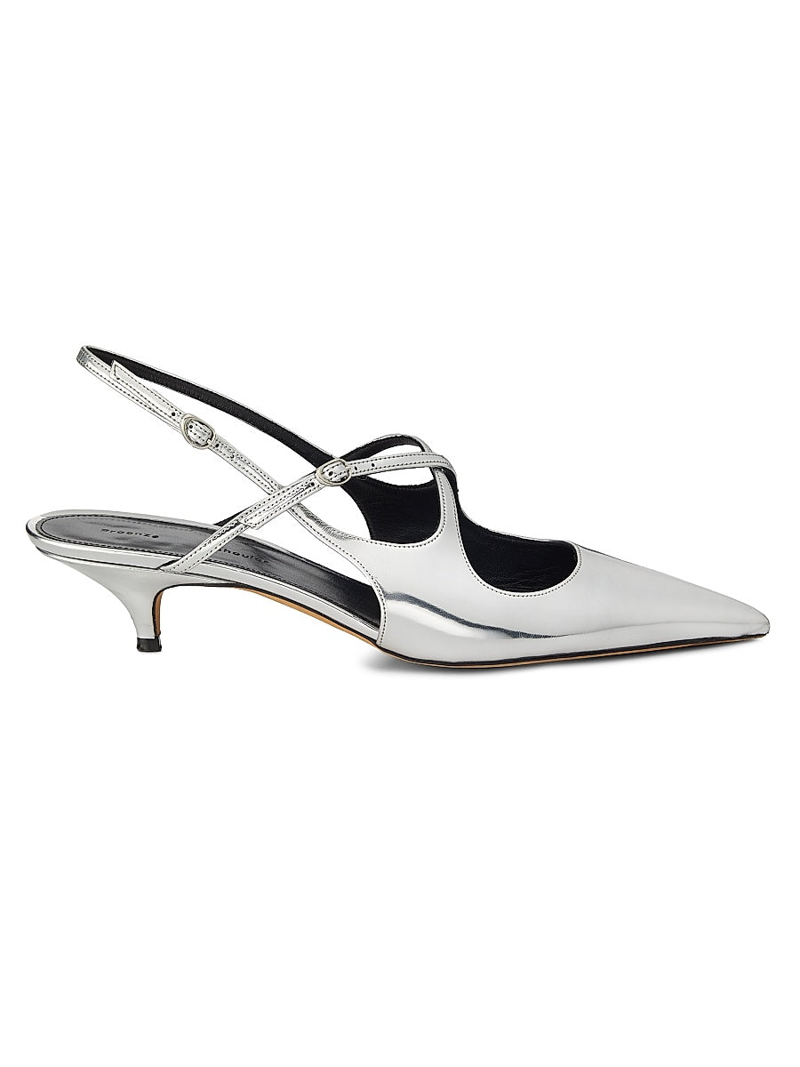 Slash Crossover 40MM Metallic Kitten-Heel Pumps
