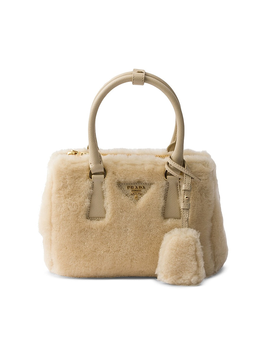 Galleria Shearling Mini Top Handle Bag
