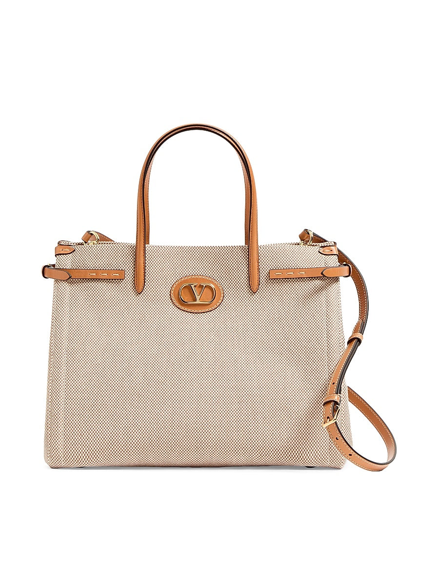 Antibes Medium Canvas Shopping Tote Bag