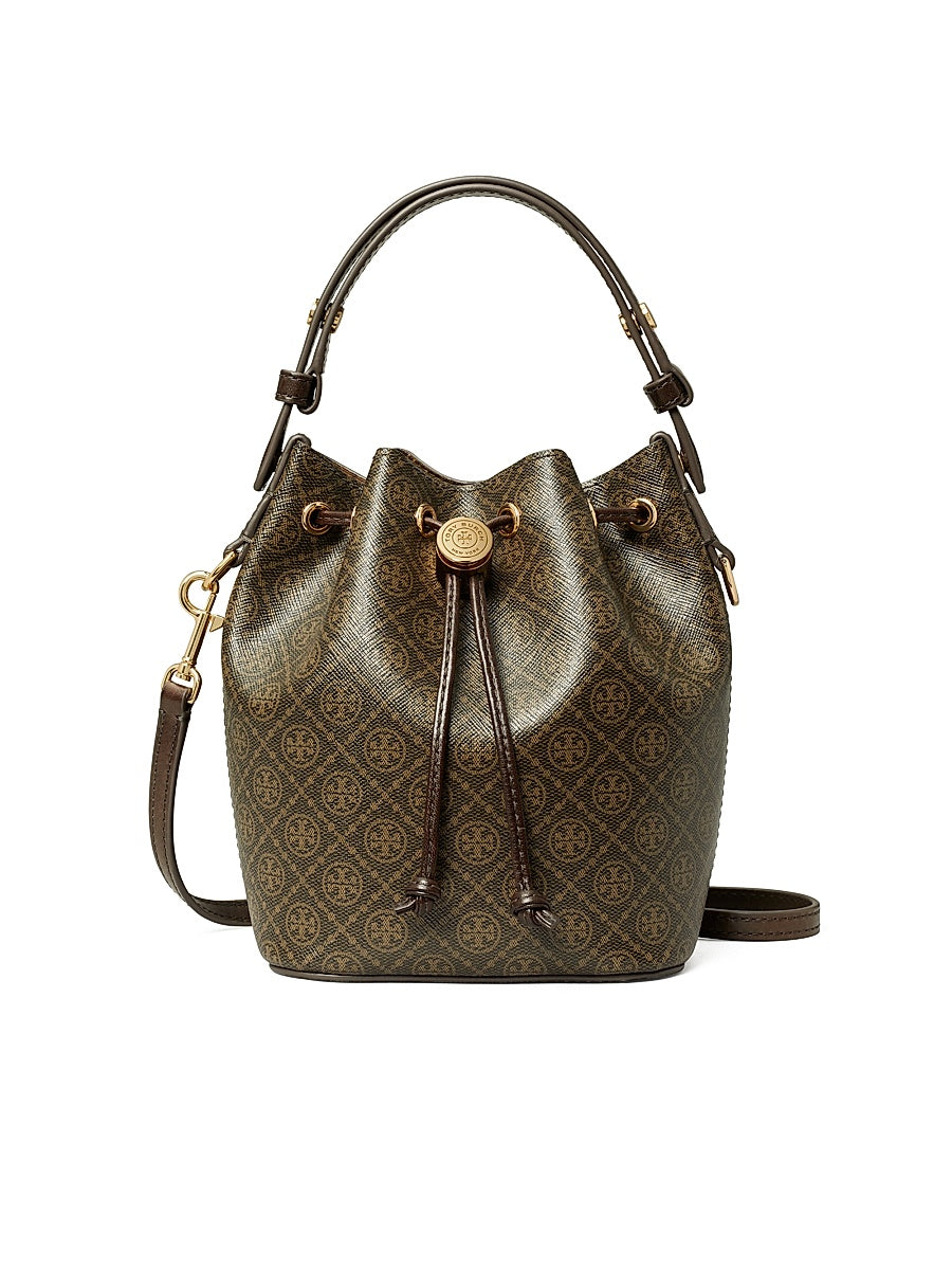 Mini T-Monogram Canvas Bucket Bag