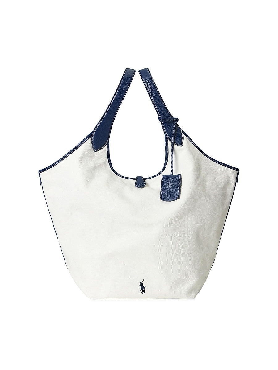 Large Polo Play Canvas &amp; Leather Tote Bag