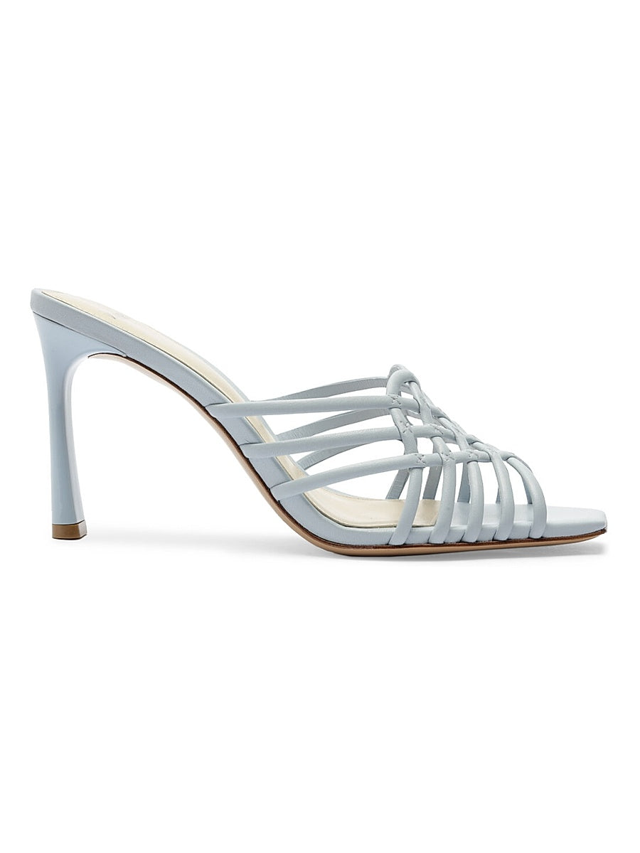 Linda Tresse 85MM Leather Woven Mules