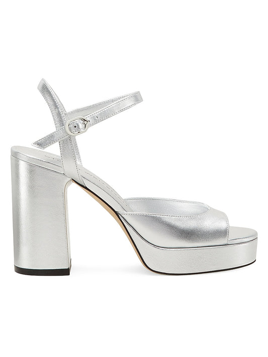 Dayna II 100MM Metallic Leather Platform Sandals