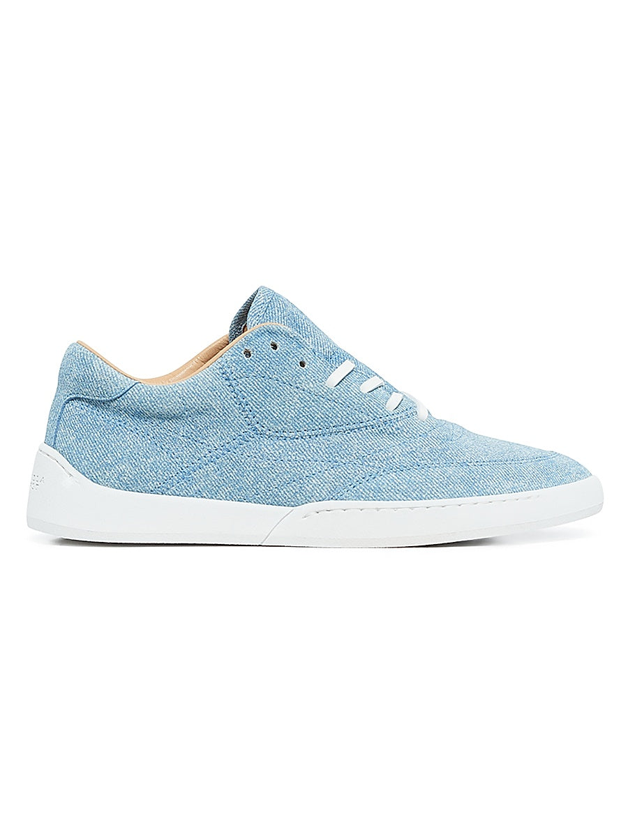 Ohio Denim-Printed Leather Sneakers