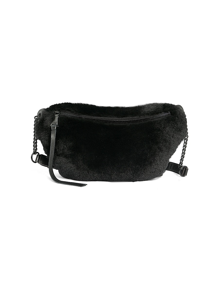 The Hug Shearling Convertible Sling Bag