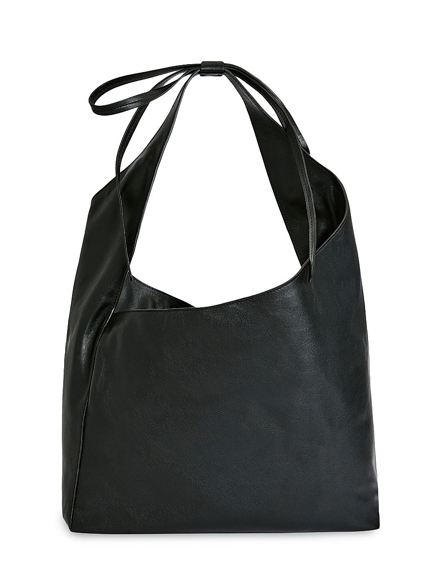 Medium Vittoria Leather Hobo Bag