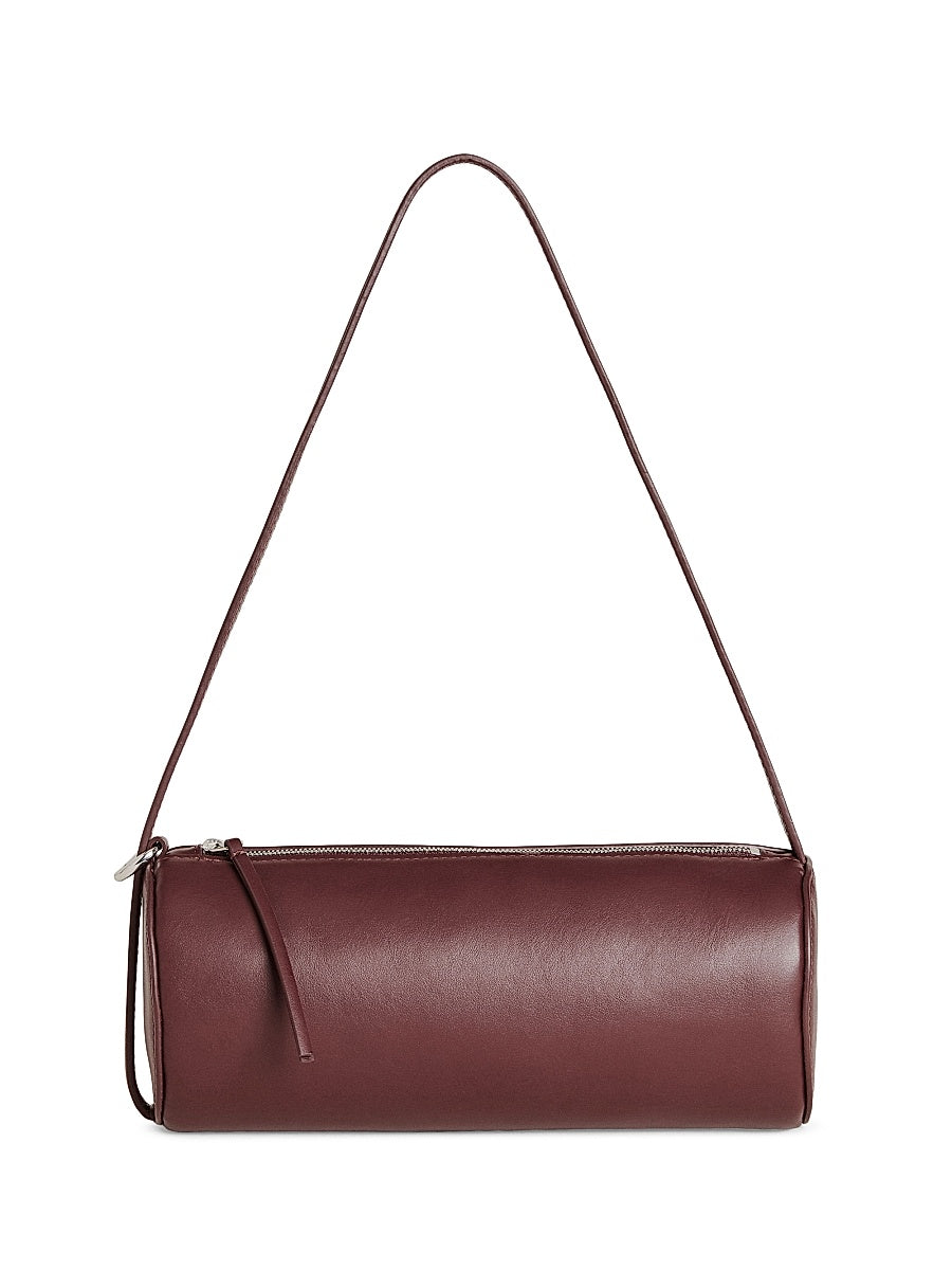 Simona Leather Cylinder Shoulder Bag