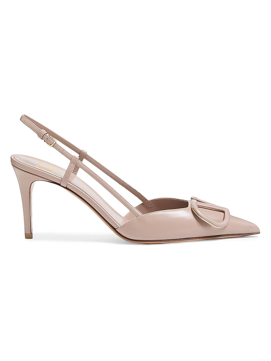 VLogo Signature Calfskin 80MM Slingback Pumps