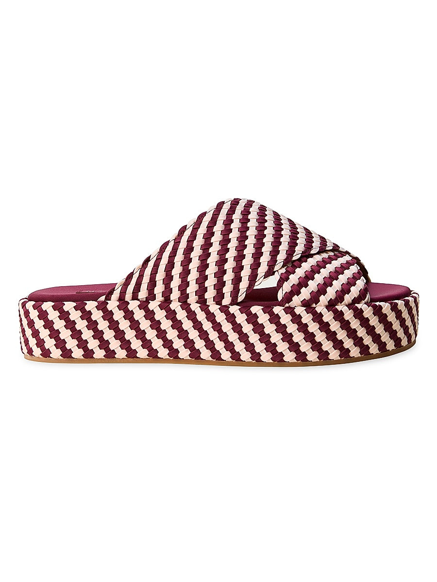 Laguna Platform Striped Sandals