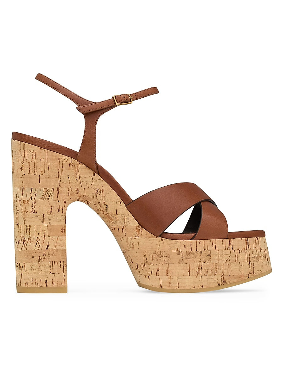 Bianca Platform Sandals in Smooth Leather