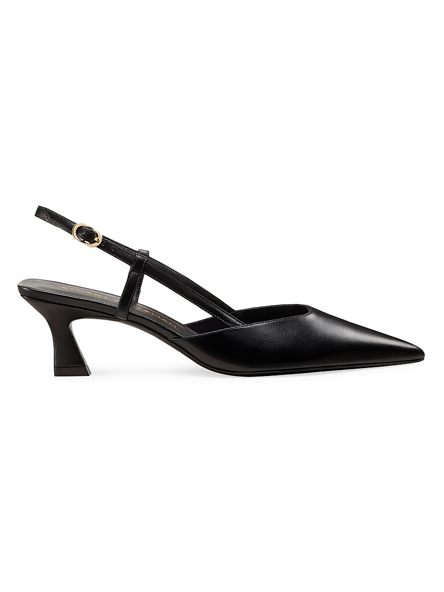 Vinnie 50MM Leather Slingback Pumps