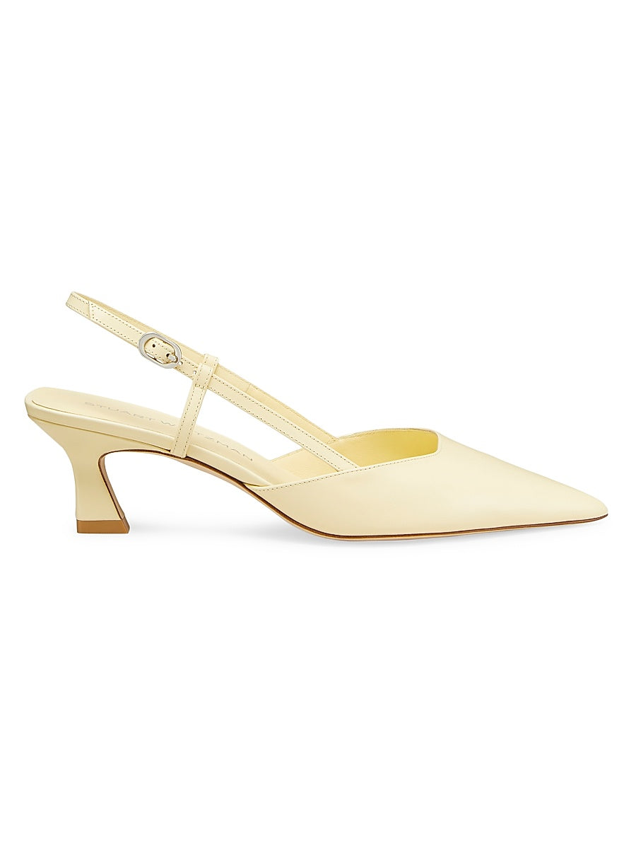 Vinnie 50MM Leather Slingback Pumps
