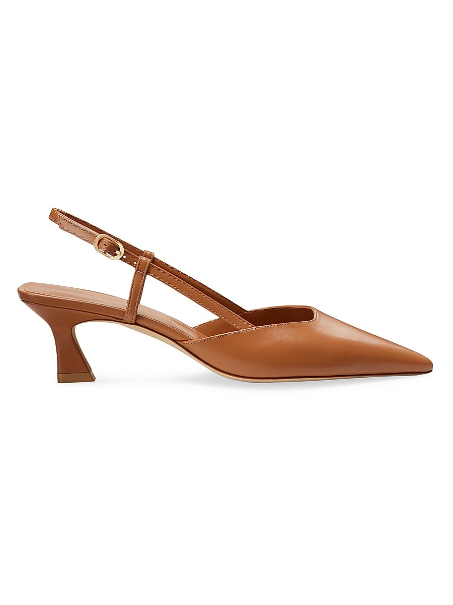 Vinnie 50MM Leather Slingback Pumps