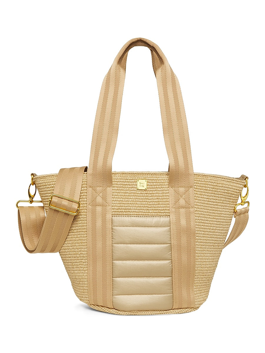 Maxi Riviera Raffia Bucket Tote Bag