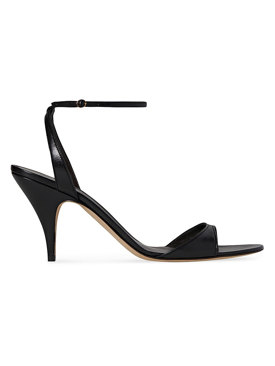 Vika 80MM Leather Ankle-Strap Sandals