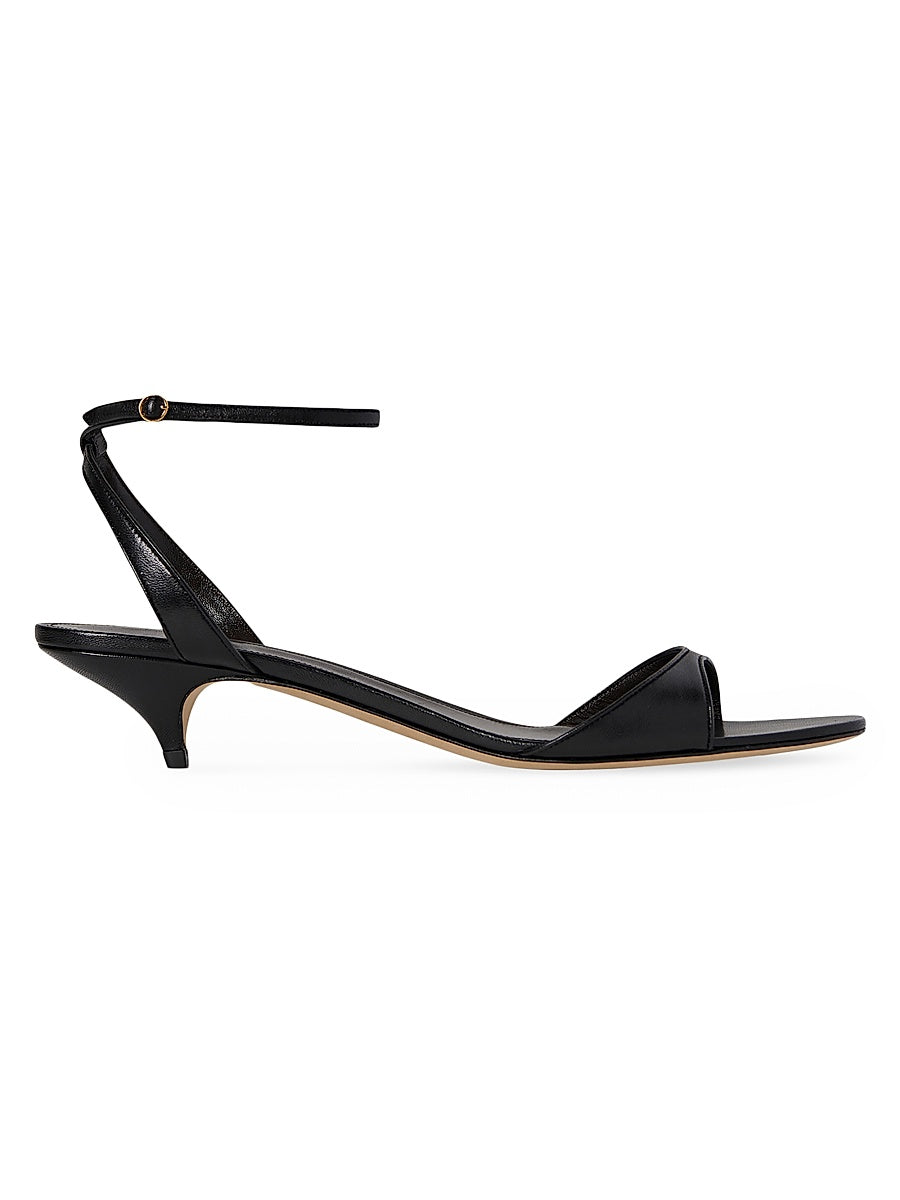 Vika 35MM Leather Ankle Loop Sandals