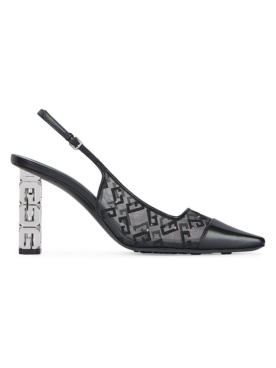 G Cube Slingback Pumps in Monogram 72 Mesh