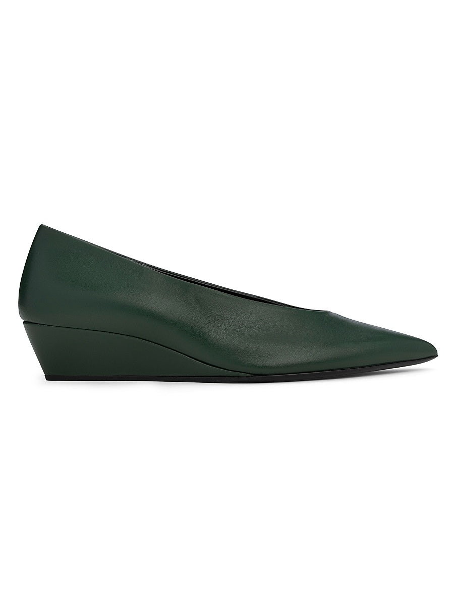 Amber 35MM Leather Wedge Pumps