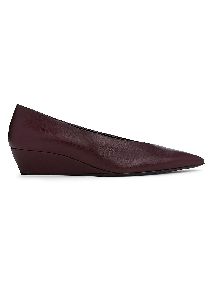 Amber 35MM Leather Wedge Pumps