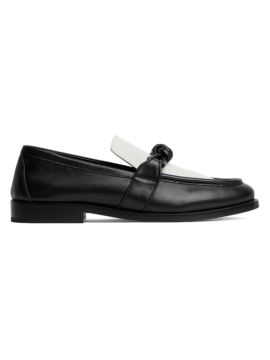 Astaire Knotted Colorblocked Leather Loafers