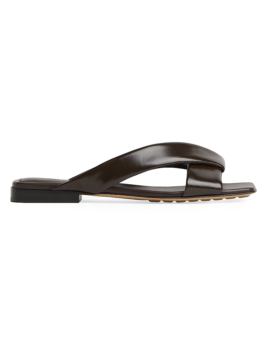 Interwoven Leather Flat Sandals