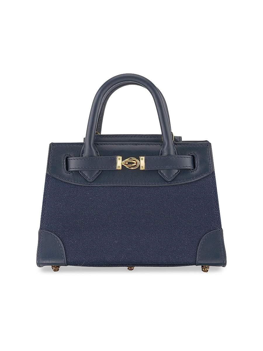 Winnie  Top Handle Bag Handbag in Denim and Leather