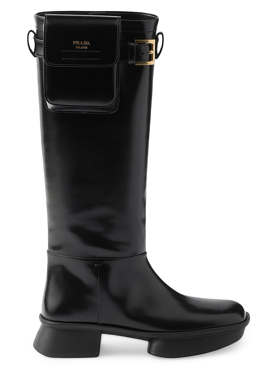 Brushed Leather Boots