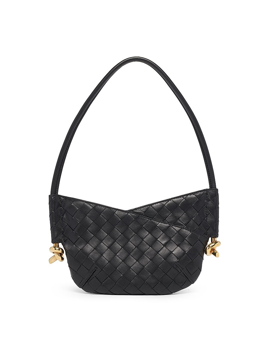 Mini Baby Solstice Intrecciato Leather Shoulder Bag