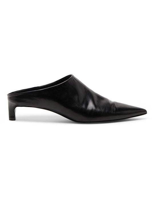 35MM Leather Kitten-Heel Mules